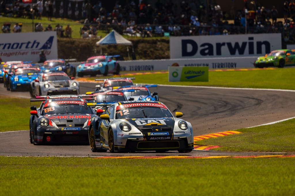 Harri Jones with McElrea Racing in the Porsche Carrera Cup at Darwin 2022