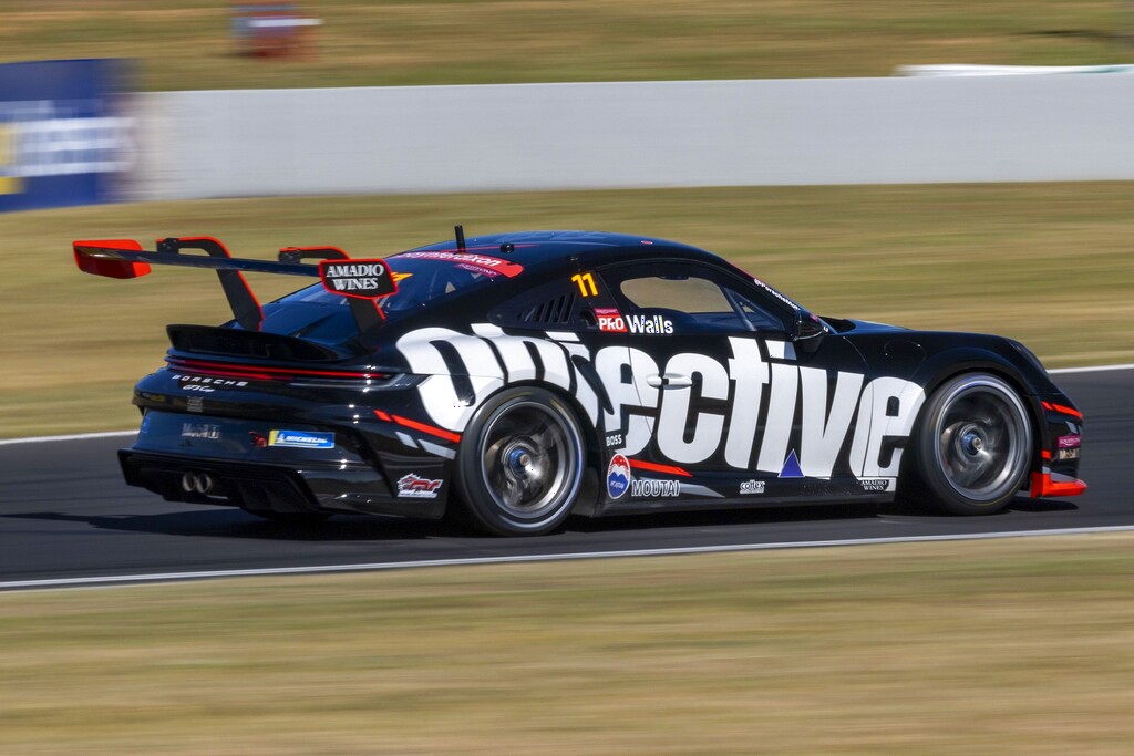 Jackson Walls with McElrea Racing in the Porsche Carrera Cup Australia at the Bathurst 1000 2024